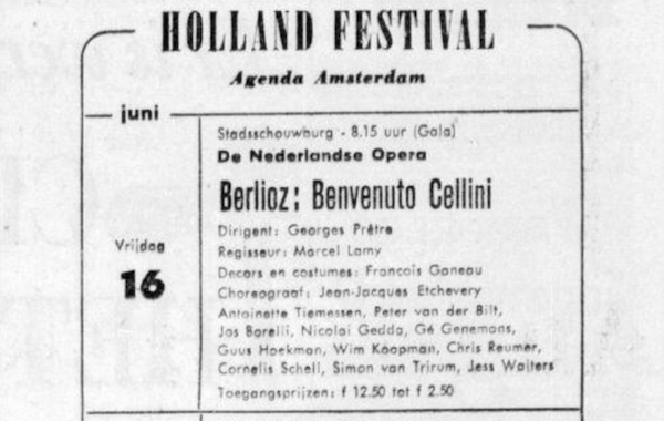 Aankondiging 1961