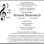 Traueranzeige Richard Medenbach